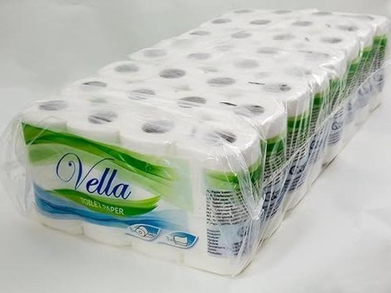Toilet Paper, 64 Rolls, 3-Ply Cellulose, 150 Sheets per Roll, White